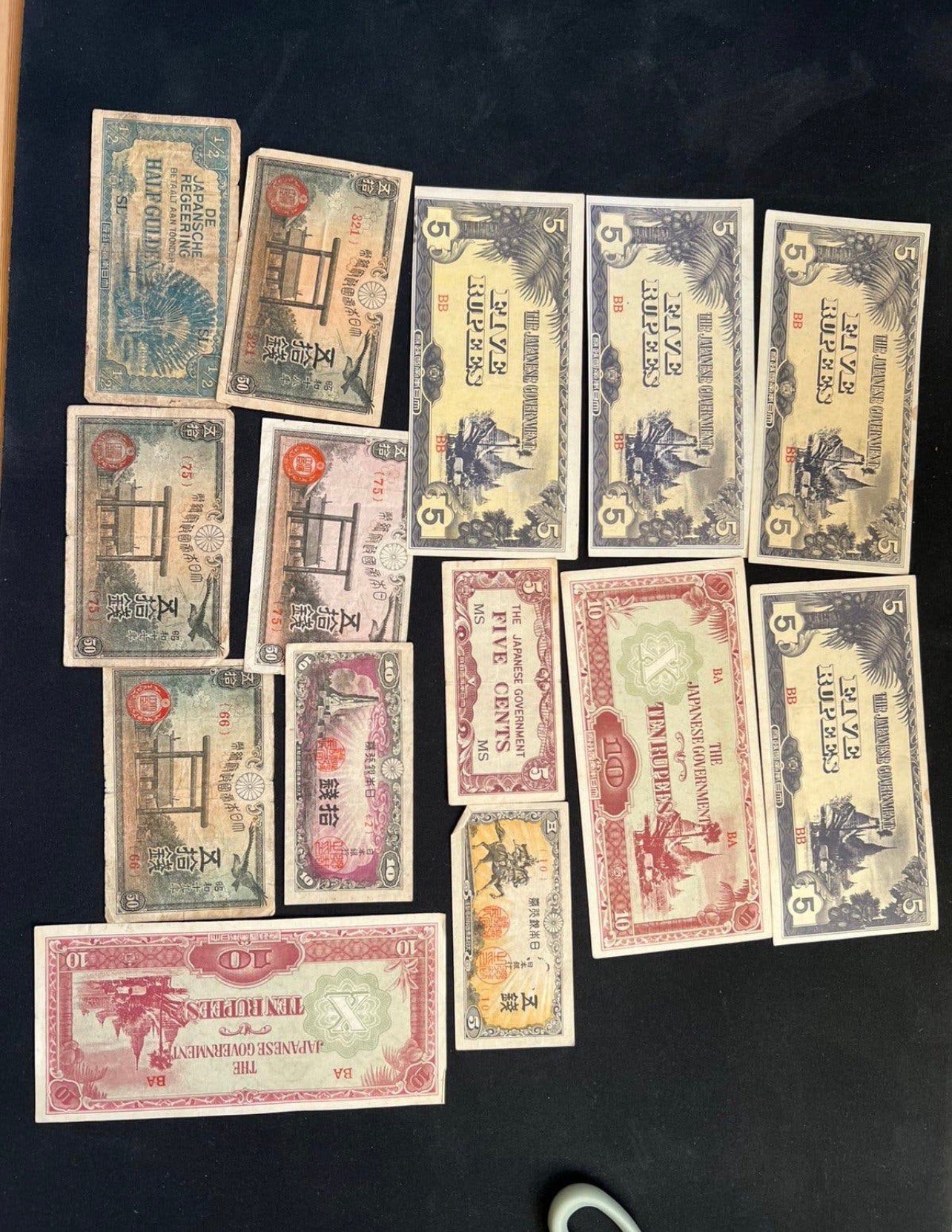 Lot japans bezettingsgels tweede wereldoorlog, Verzamelen, Ophalen of Verzenden, Nederland