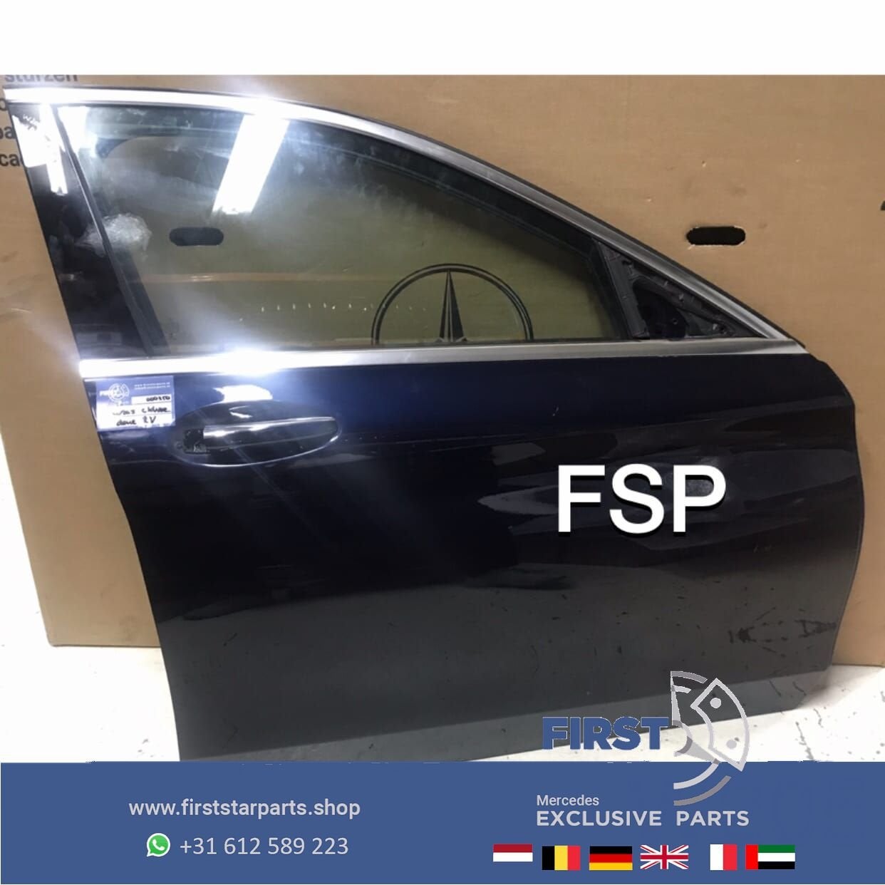 W205 S205 DEUR RECHTS VOOR BLAUW Mercedes C Klasse 2014-2020, Auto-onderdelen, Gebruikt, -, Deur, Ophalen of Verzenden
