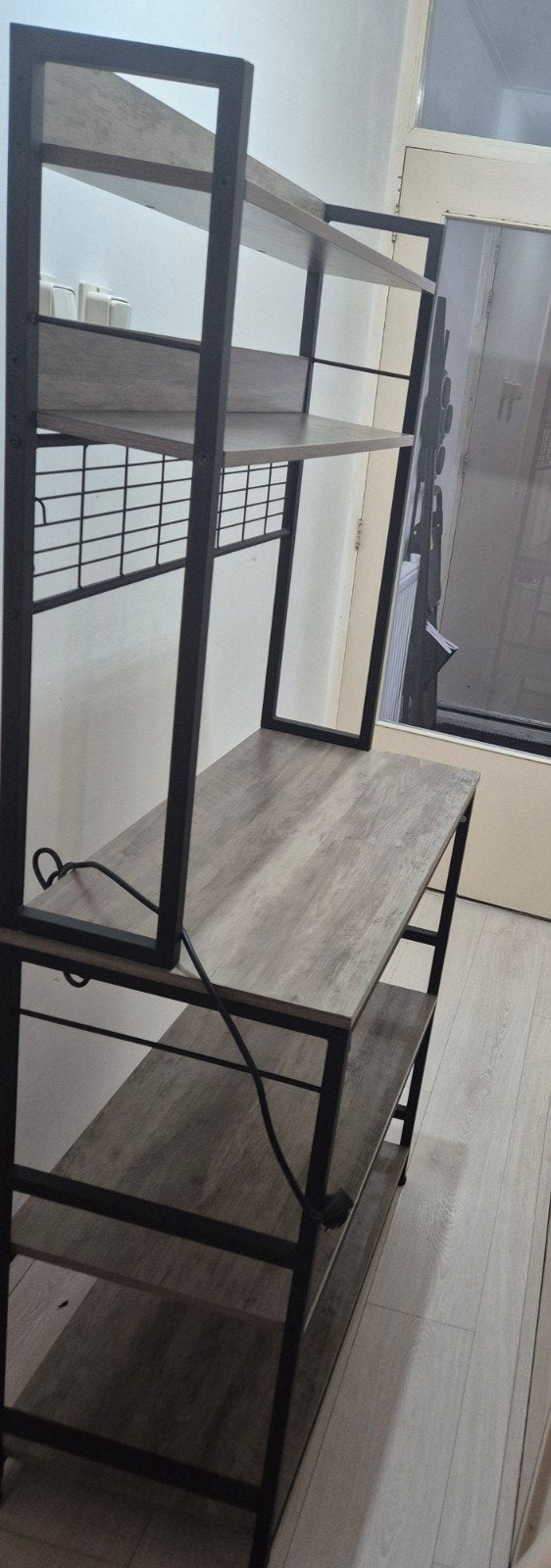 Vasagle Kitchen Shelf with Sockets ( grey - mat black), Ophalen, Zo goed als nieuw