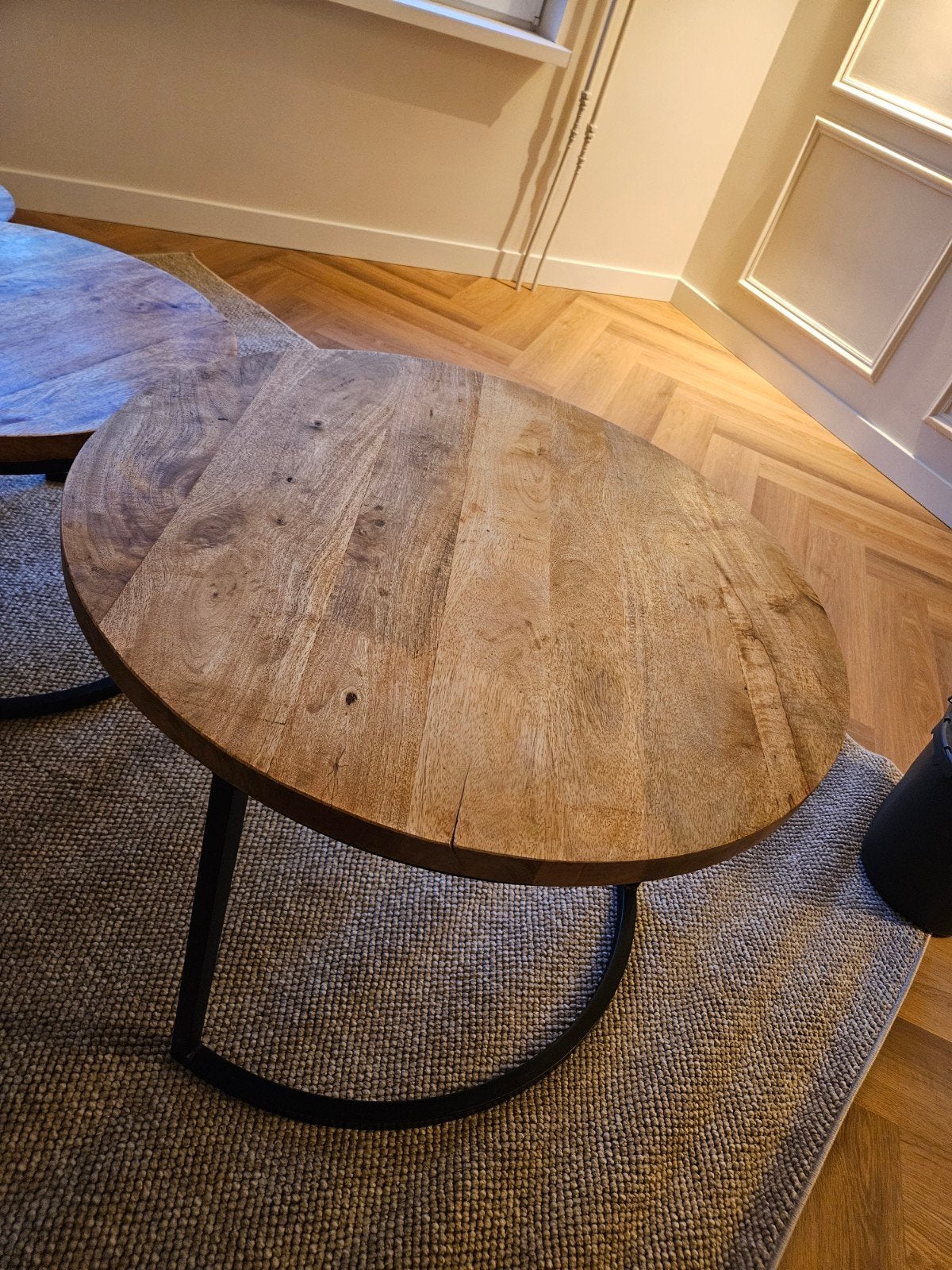 Mango houten salon tafel 3 delig, Huis en Inrichting, Ophalen, Gebruikt, 50 tot 100 cm, 50 tot 100 cm