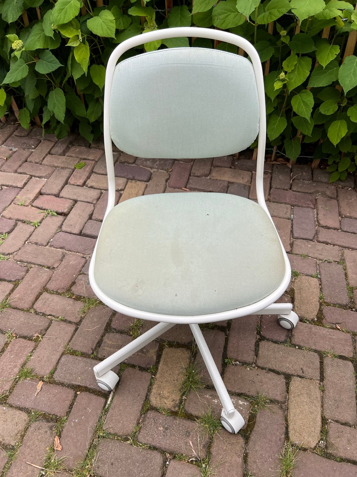 Bureaustoel met wielen - Lichtgroen/Wit gratis, Ophalen, Gebruikt, Groen, Bureaustoel