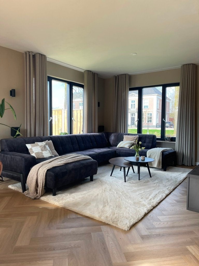 Hoekbank Maxfurn Choco Goldy 67 Antraciet Bank, Ophalen, Zo goed als nieuw