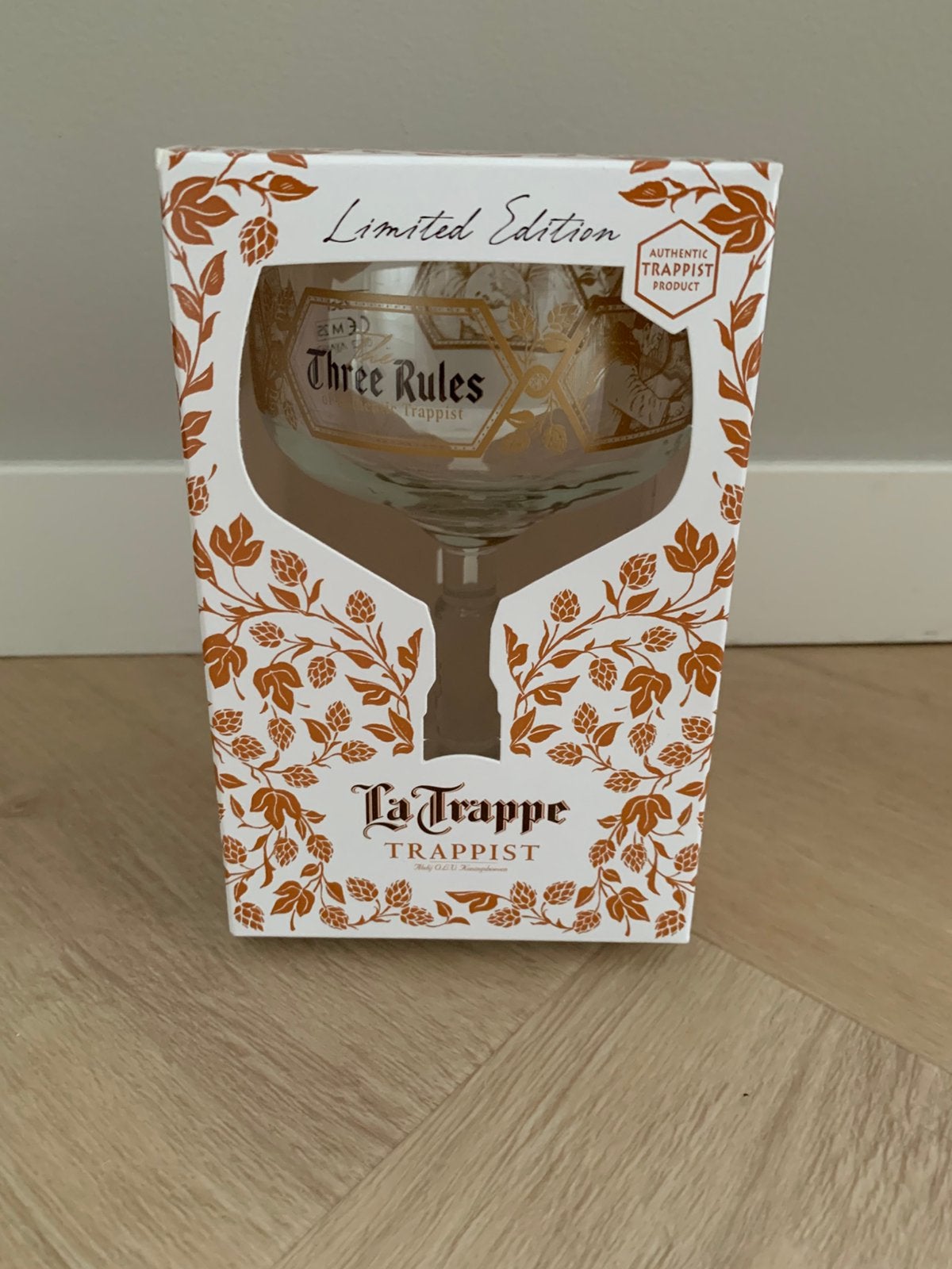 La trappe three rules limited edition bierglas, Ophalen of Verzenden, Nieuw, Glas of Glazen, La Trappe