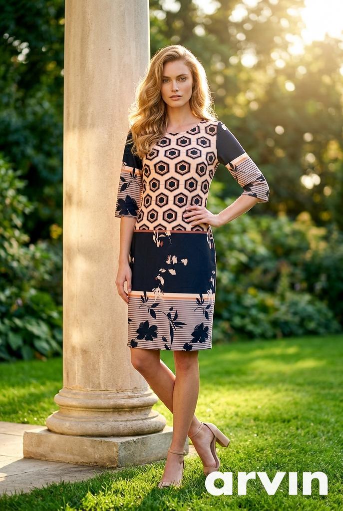 Nieuwe Jurk met aparte print in zwart, Zwart, Nieuw, Ophalen of Verzenden, Knielengte