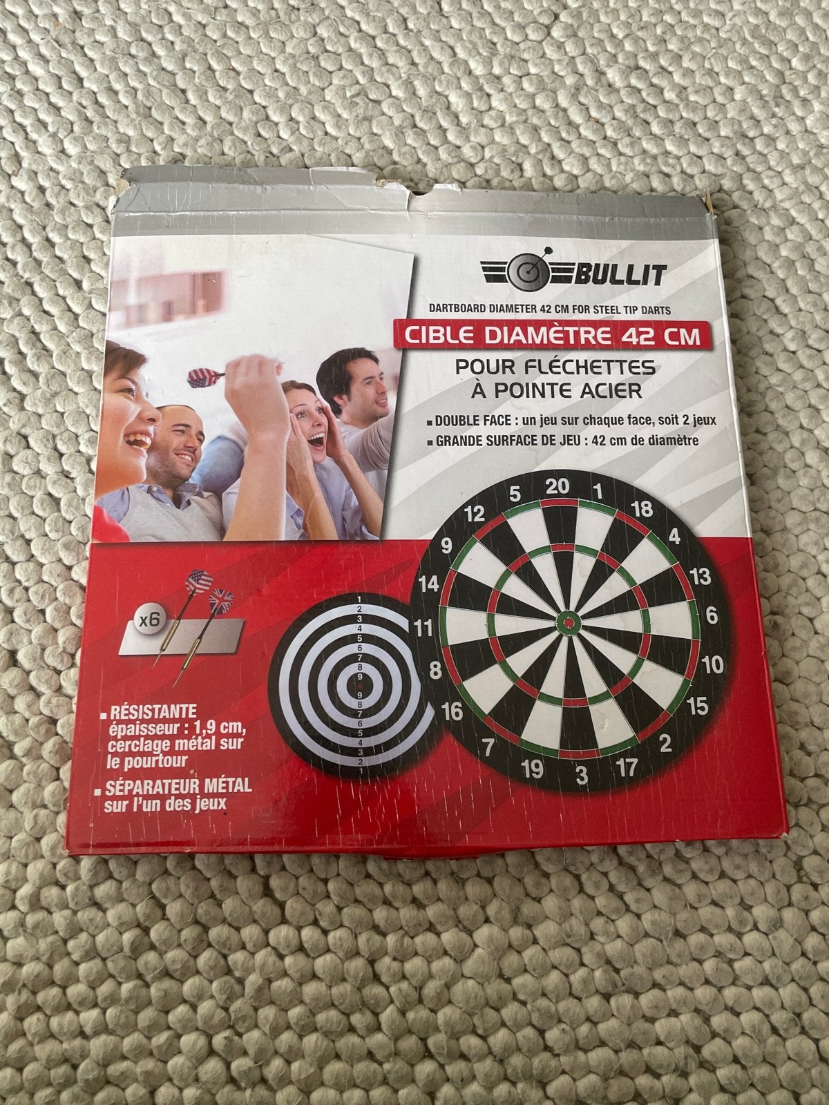 Bullit Dartbord met pijlen - 42 cm diameter, Ophalen, Nieuw, Dartbord met pijlen