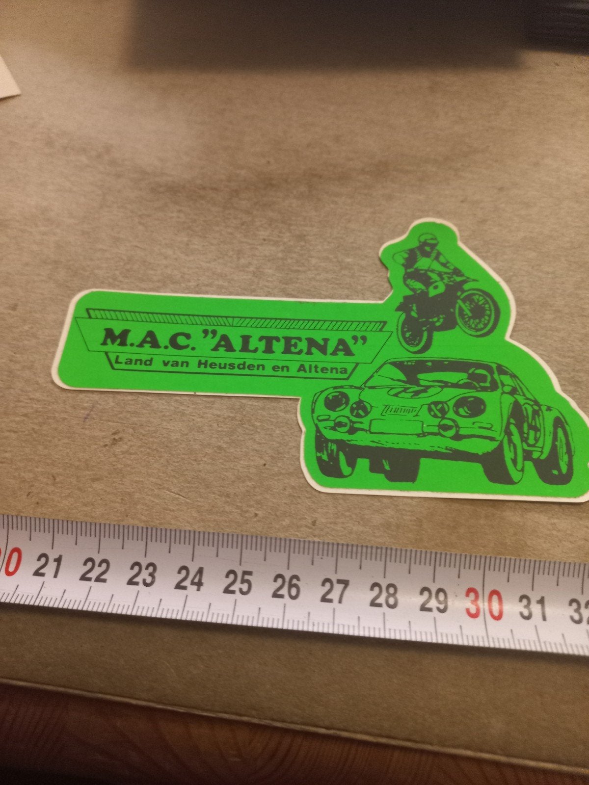 Vintage M.A.C. "ALTENA" sticker - Auto en motor, Ophalen of Verzenden