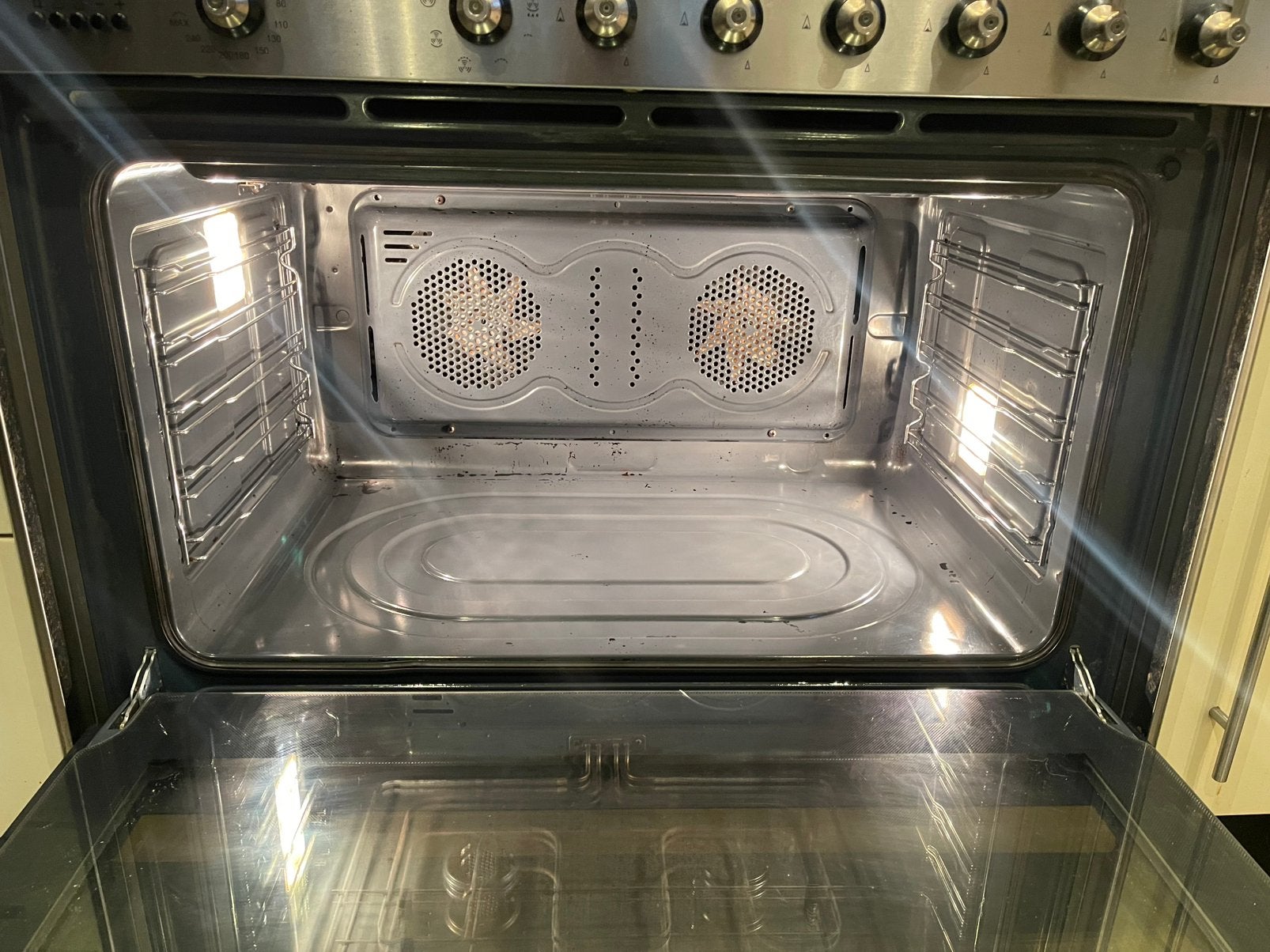 Smeg 90cm 6pits fornuis, Ophalen, 60 cm of meer, Zo goed als nieuw, Gas