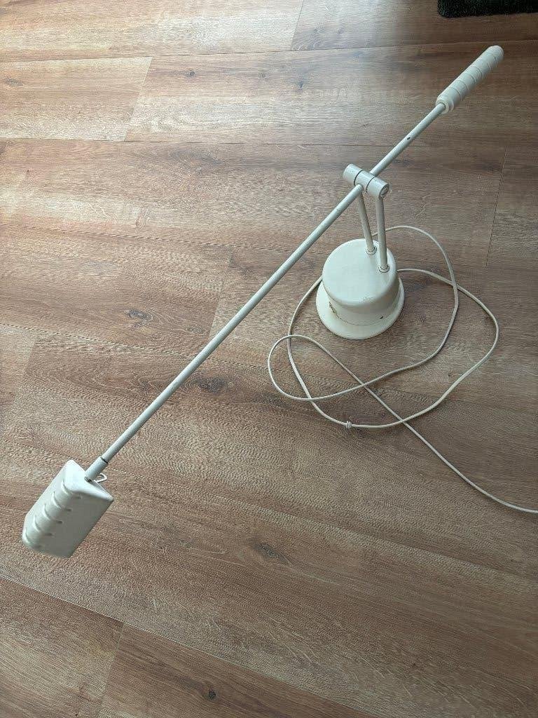 Witte verstelbare bureaulamp/tafellamp, Bureaulamp, Gebruikt, Overige merken, Metaal