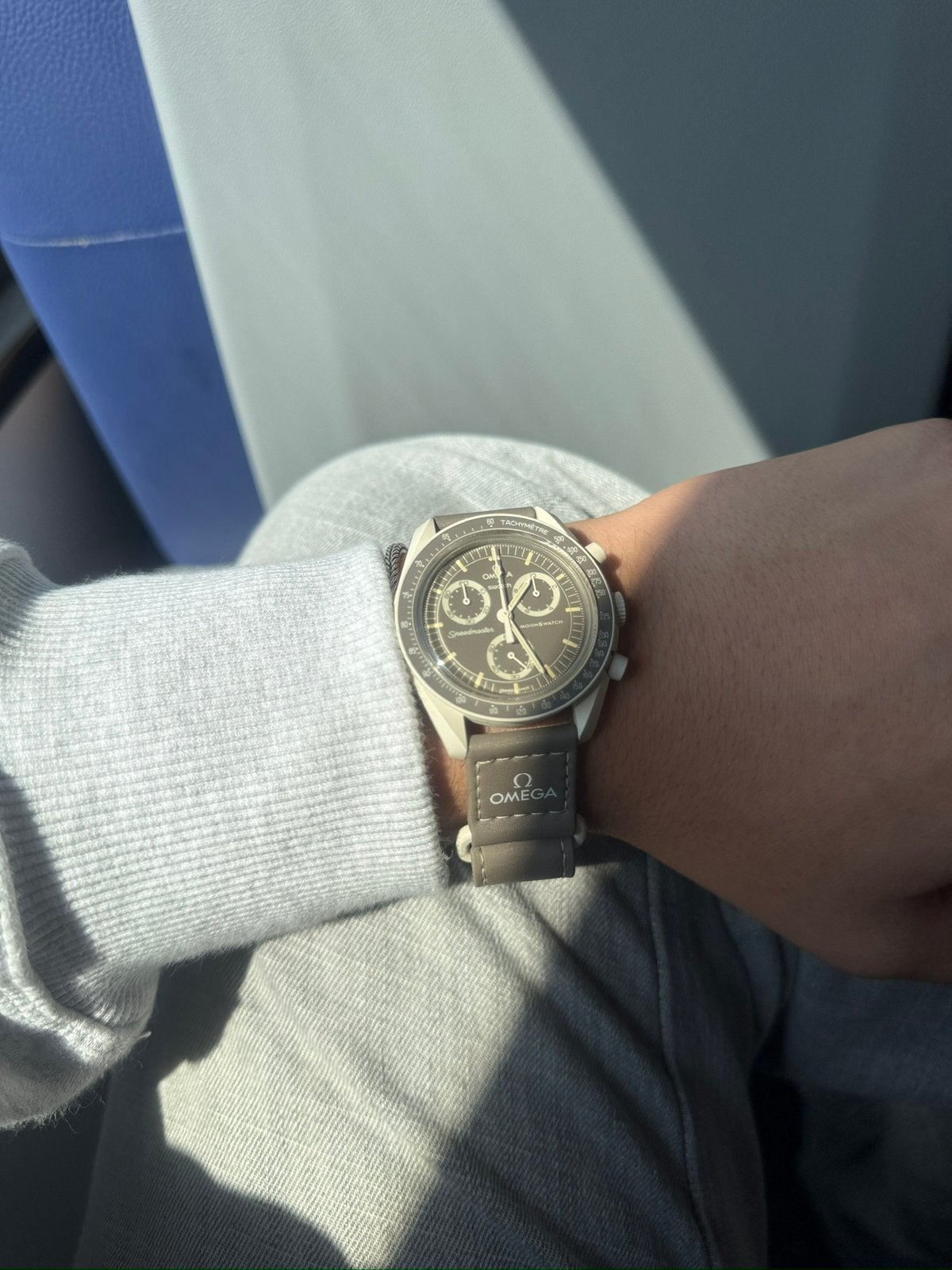 Omega Moonswatch desert, Verzenden, Zo goed als nieuw, Omega