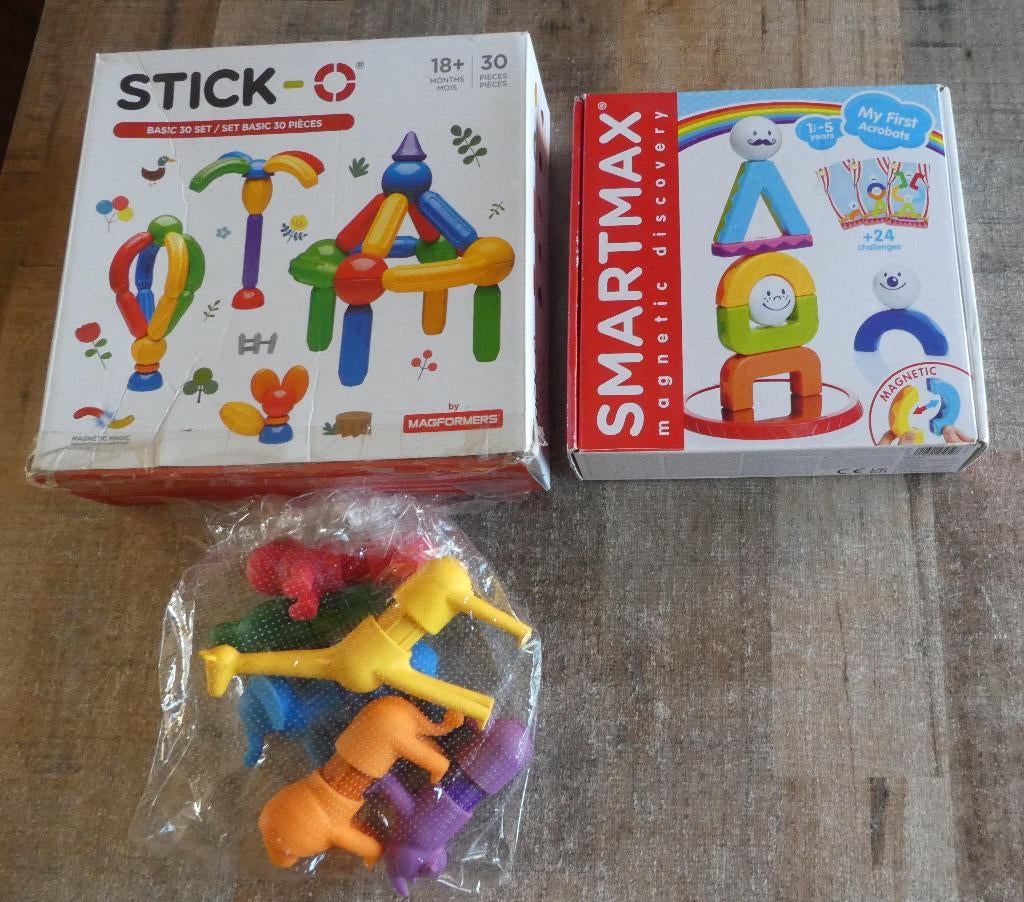 Smartmax Safari + My First Acrobats + Stick-O Basic Set., Ophalen of Verzenden, Zo goed als nieuw, Overige merken