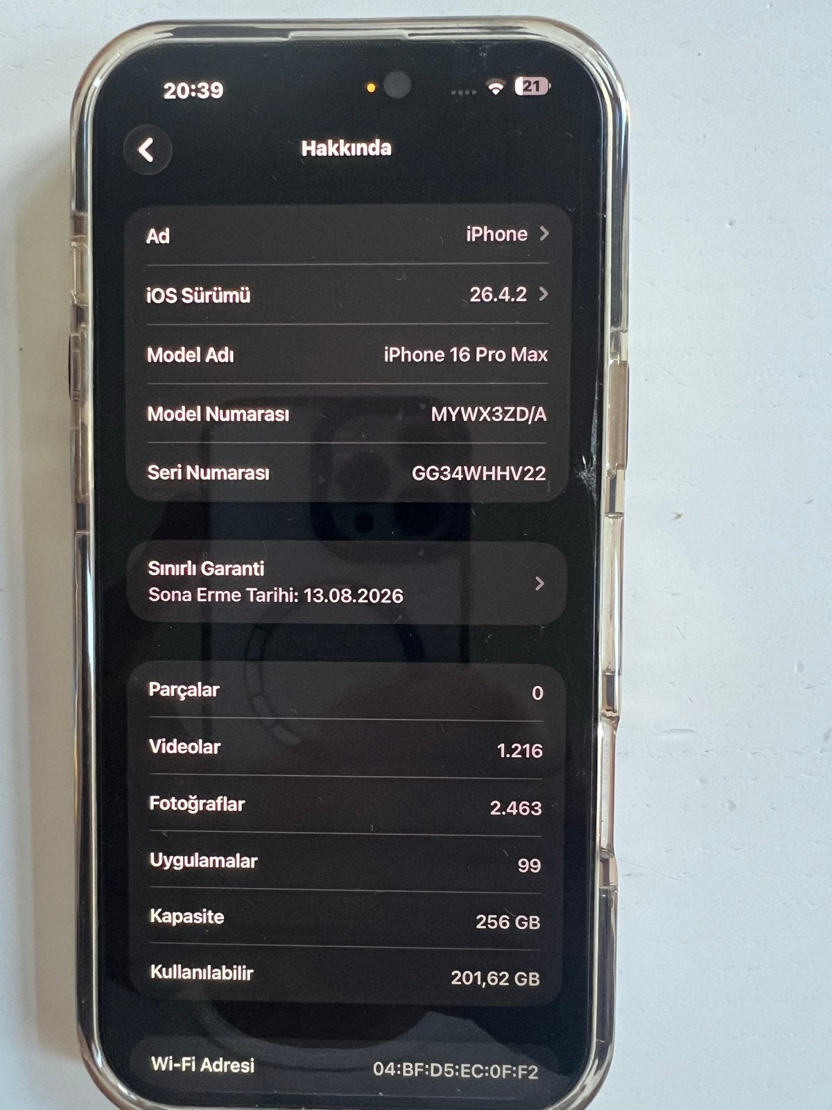 iPhone 16 Pro Max - Zo goed als nieuw, nog onder garantie, Telecommunicatie, Mobiele telefoons | Apple iPhone, IPhone 16 Pro Max