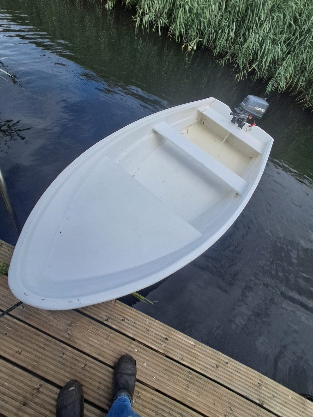Boot polyester met MARINER motor 4 pk 2 takt, Ophalen