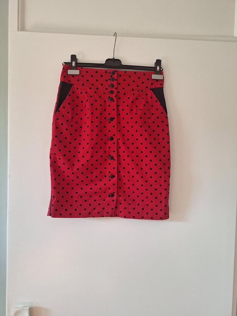 Cora Kemperman rok maat S - rood met stippen, Maat 38/40 (M), Ophalen of Verzenden, Zo goed als nieuw, Rood