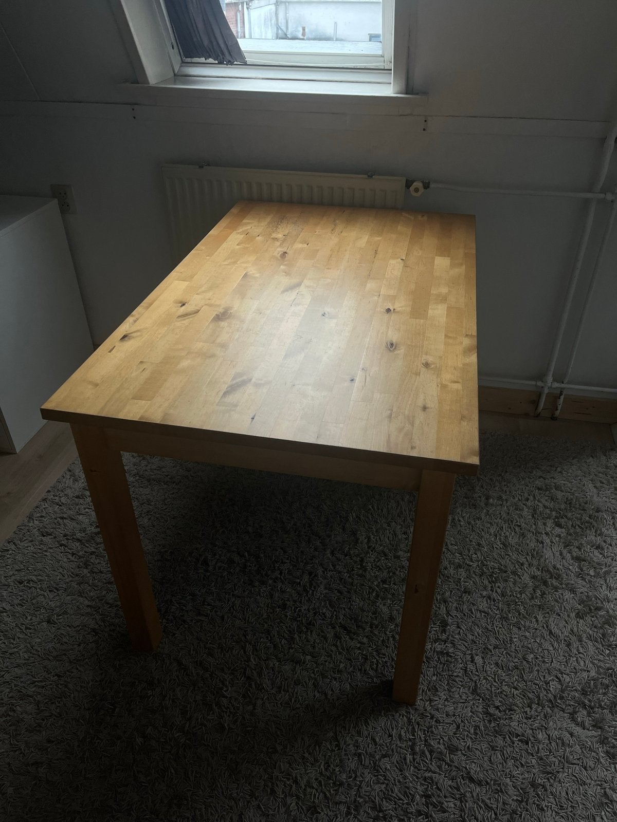 Houten eettafel 75 x 75 x 120, Ophalen, Gebruikt, 100 tot 150 cm, 50 tot 100 cm