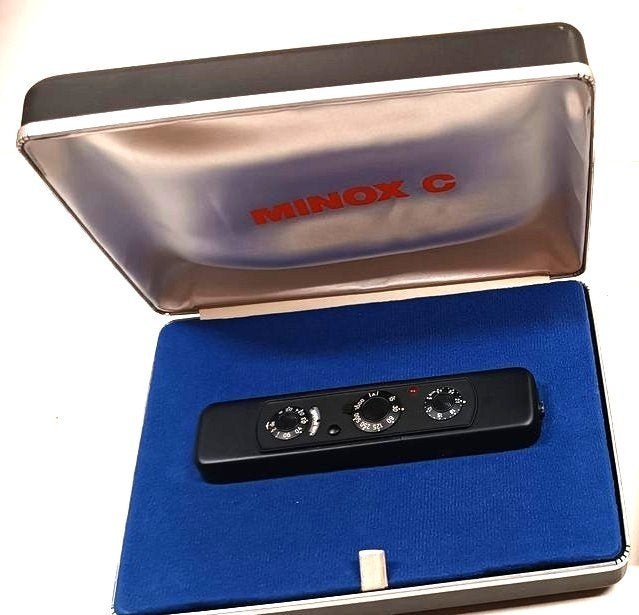 Minox C black mit Schatulle , Spionagecamera für Kleinstbild, Audio, Tv en Foto, Fotocamera's Analoog, Ophalen of Verzenden, Zo goed als nieuw