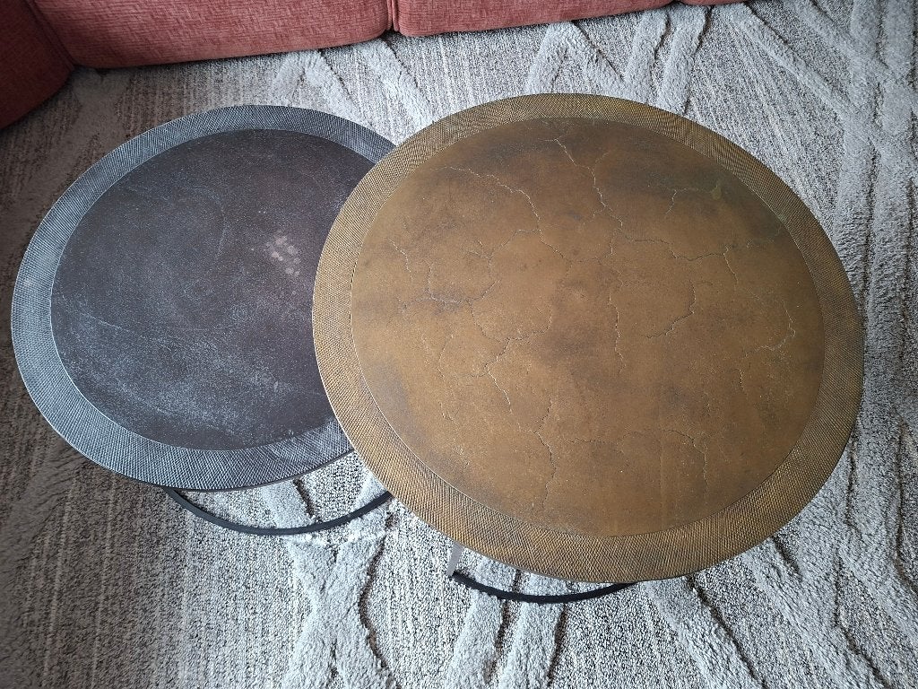 Salon tafel te koop, Huis en Inrichting, Tafels | Salontafels, Ophalen, 100 tot 150 cm, Zie foto's, Rond