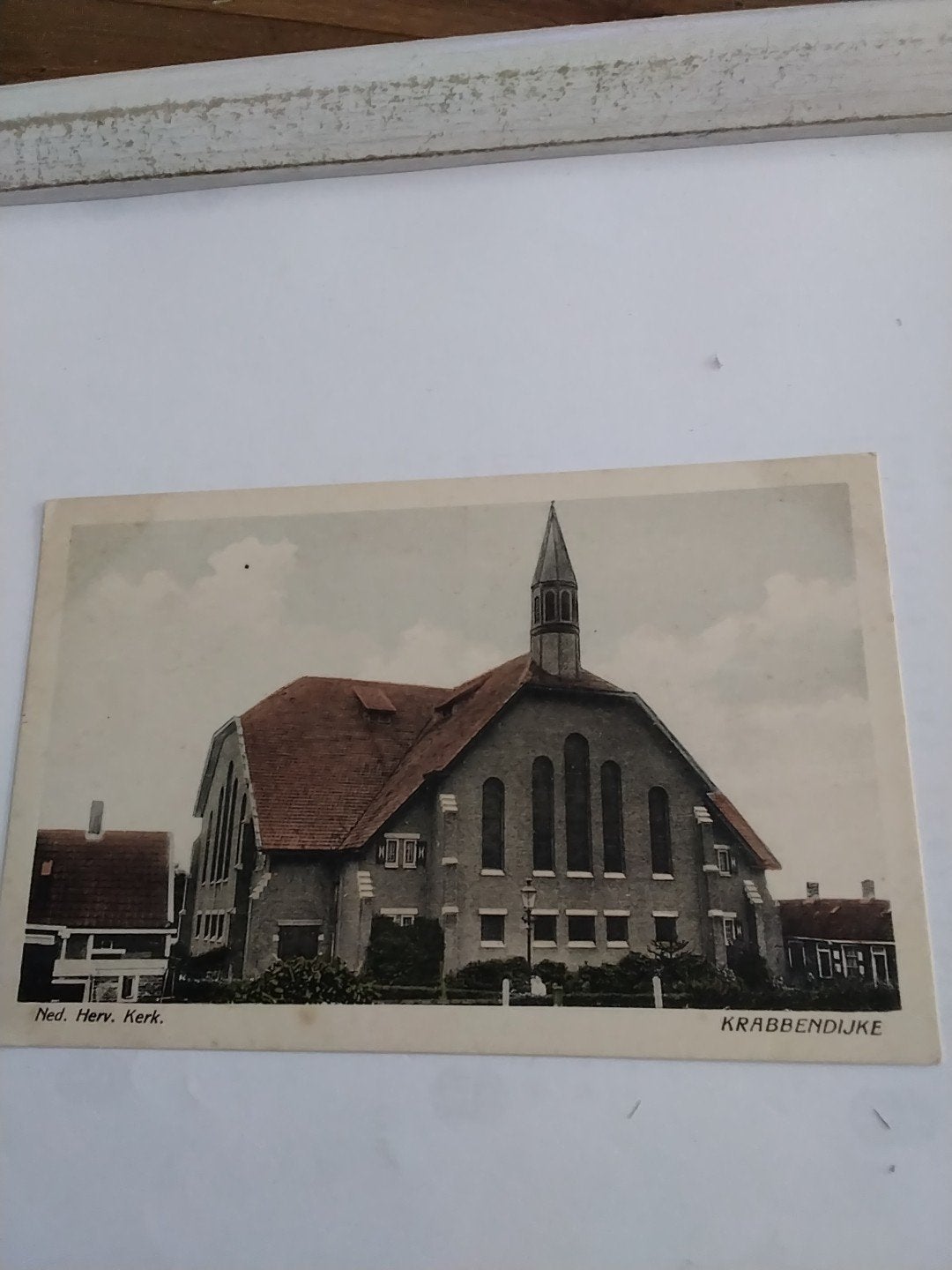 Oude Ansichtkaart Ned. Herv. Kerk Krabbendijke, Ophalen of Verzenden