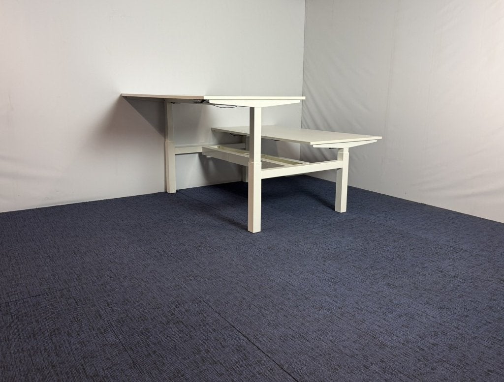 6 x Bench zit/sta bureau Ahrend (elektrisch) - 180 x 205 cm., Ophalen, Zit-sta bureau, Gebruikt, 180 cm