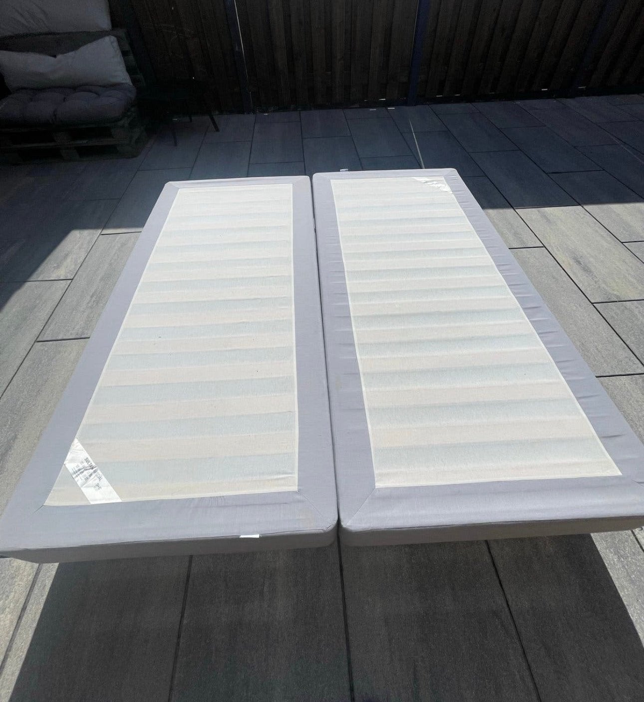 Sultan Lattenbodem van ikea met Rvs voet 2x 90x200 cm, Ophalen, Zo goed als nieuw, Eenpersoons, 90 cm