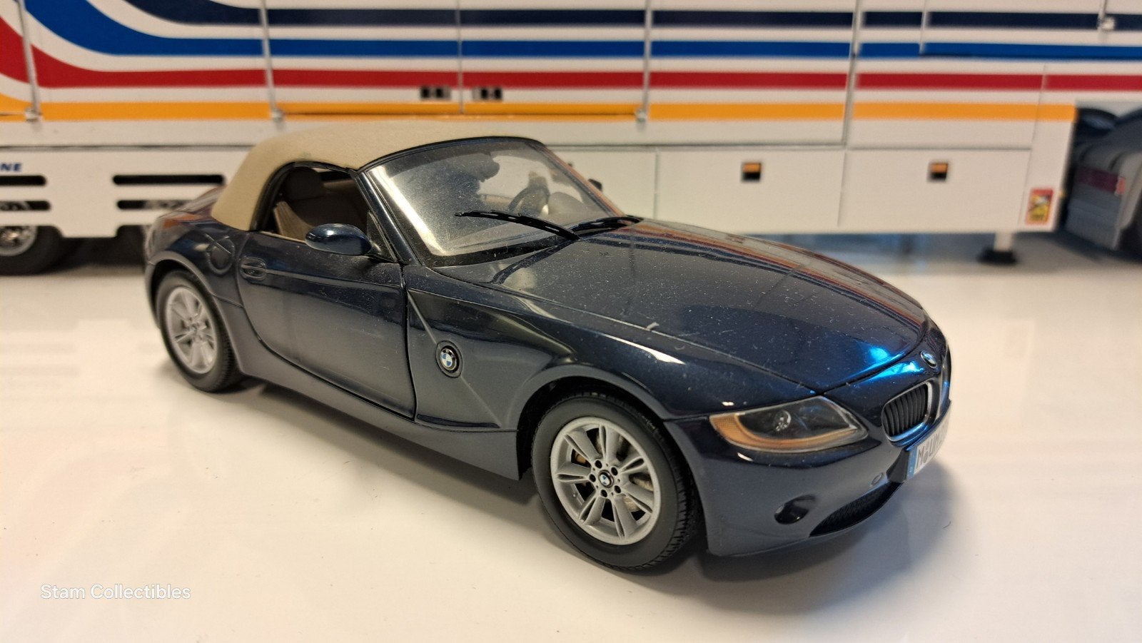Kyosho BMW Z4 E85 Blue / Beige top - 2003, Hobby en Vrije tijd, Modelauto's | 1:18, Auto, Ophalen of Verzenden, Gebruikt, Kyosho