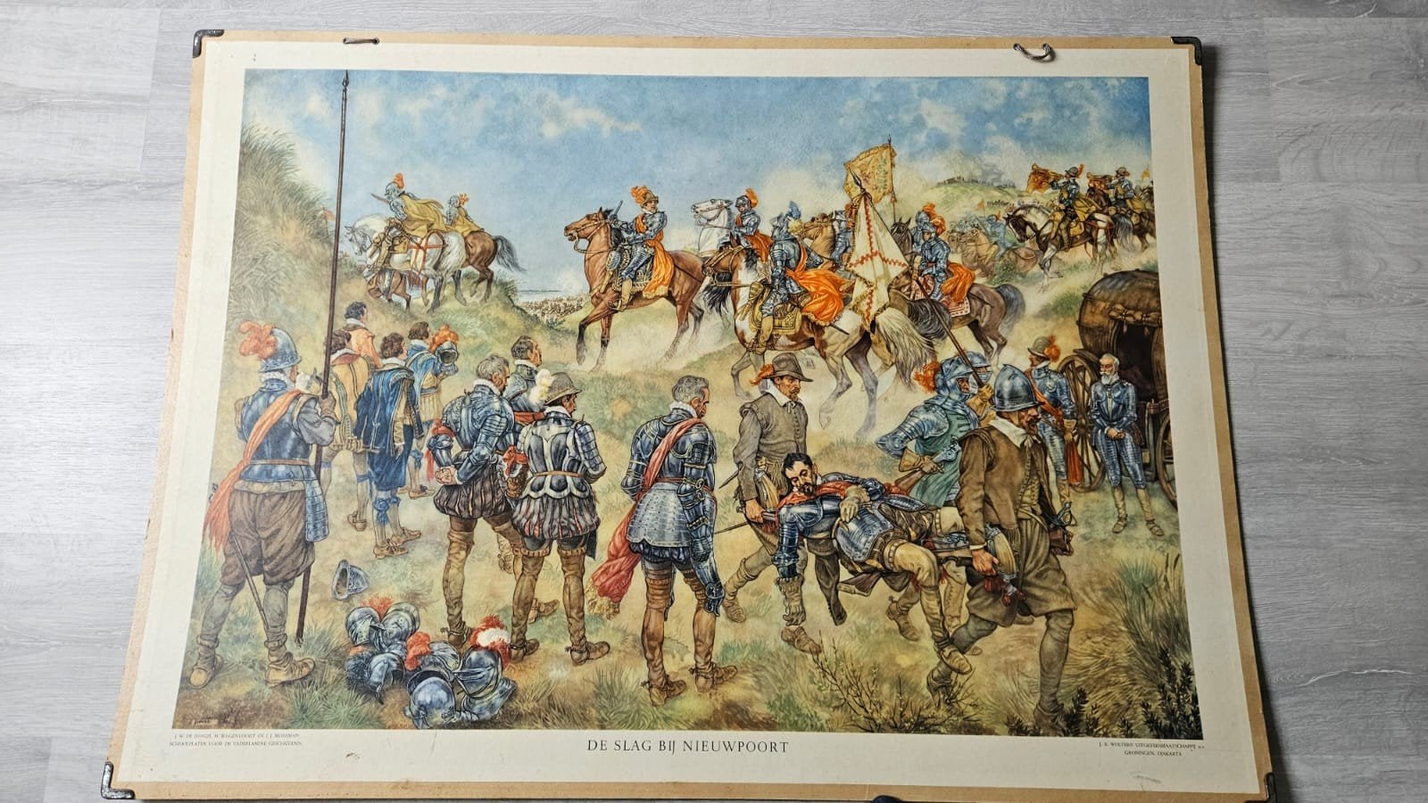 Historische Platen: Slag bij Nieuwpoort & Toernooi Haarlem, Ophalen of Verzenden