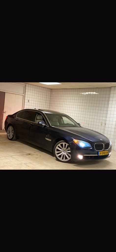 BMW 750LI 2009 Bomvol Blikschade! Leer.Navi.Dvd.Xenon.Sport., Automaat, Achterwielaandrijving, Leder, Particulier