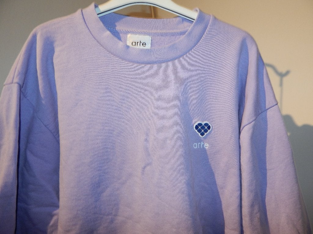 Arte paarse baggy sweater merk en logo op de borst M, Kleding | Heren, Truien en Vesten, Ophalen of Verzenden, Gedragen, Maat 48/50 (M)