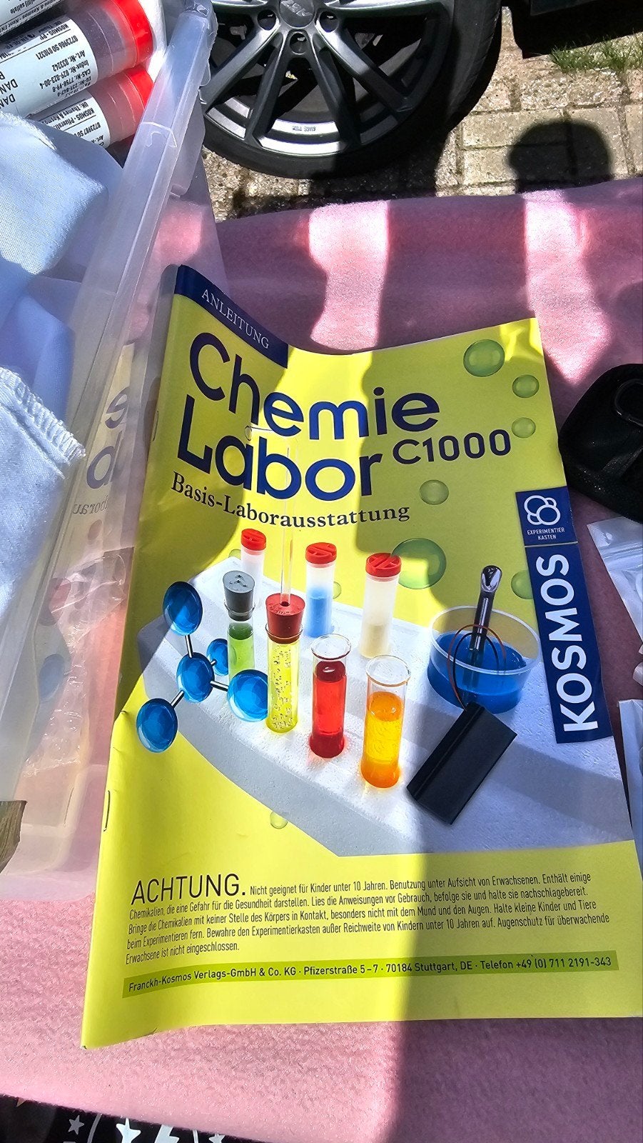 Kosmos C1000 Chemiedoos + Labjas, Bril & Scheidstrechter, Ophalen of Verzenden, Zo goed als nieuw