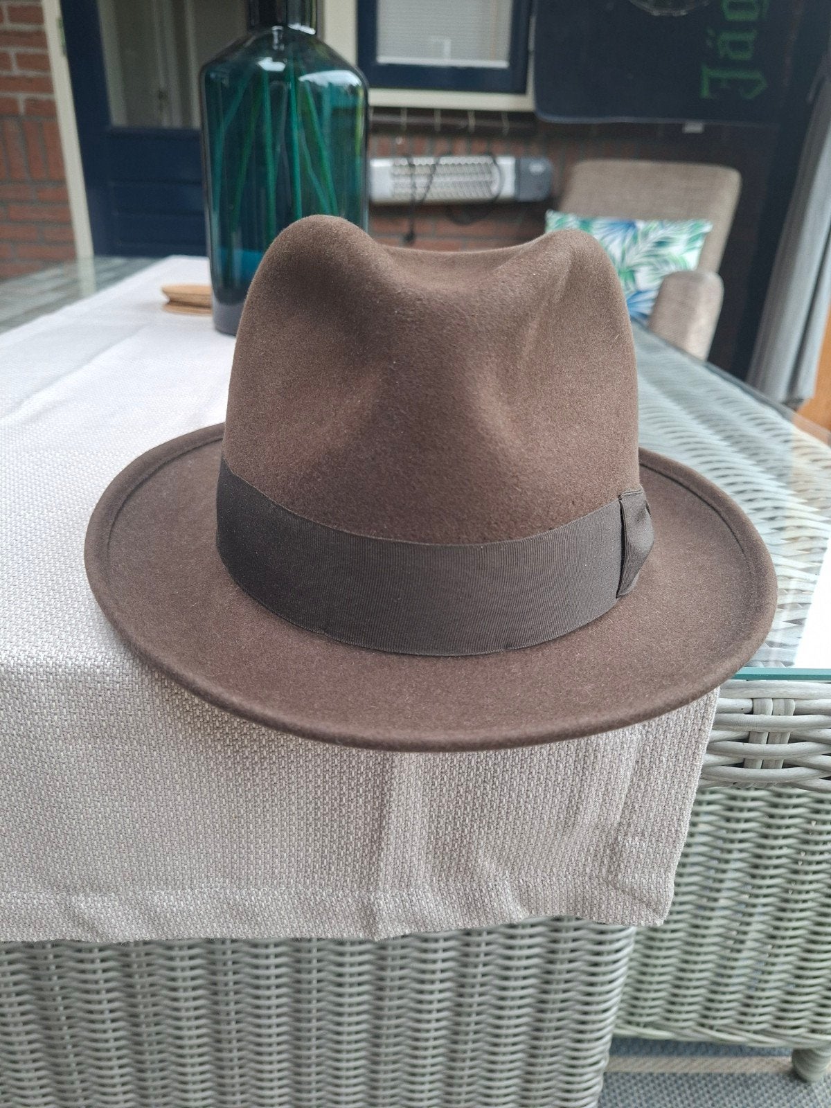 Mossant fedora hoed, Mossant, Verzenden, Hoed, Zo goed als nieuw