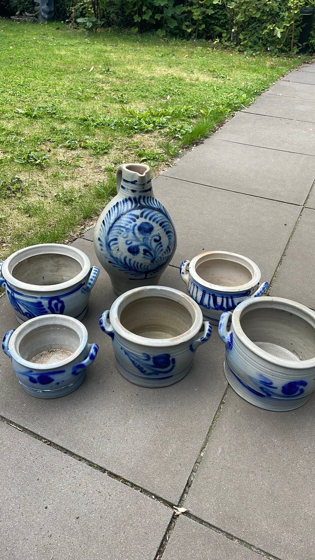 5 keulse potten en 1 kan, Antiek en Kunst, Antiek | Keramiek en Aardewerk, Ophalen of Verzenden