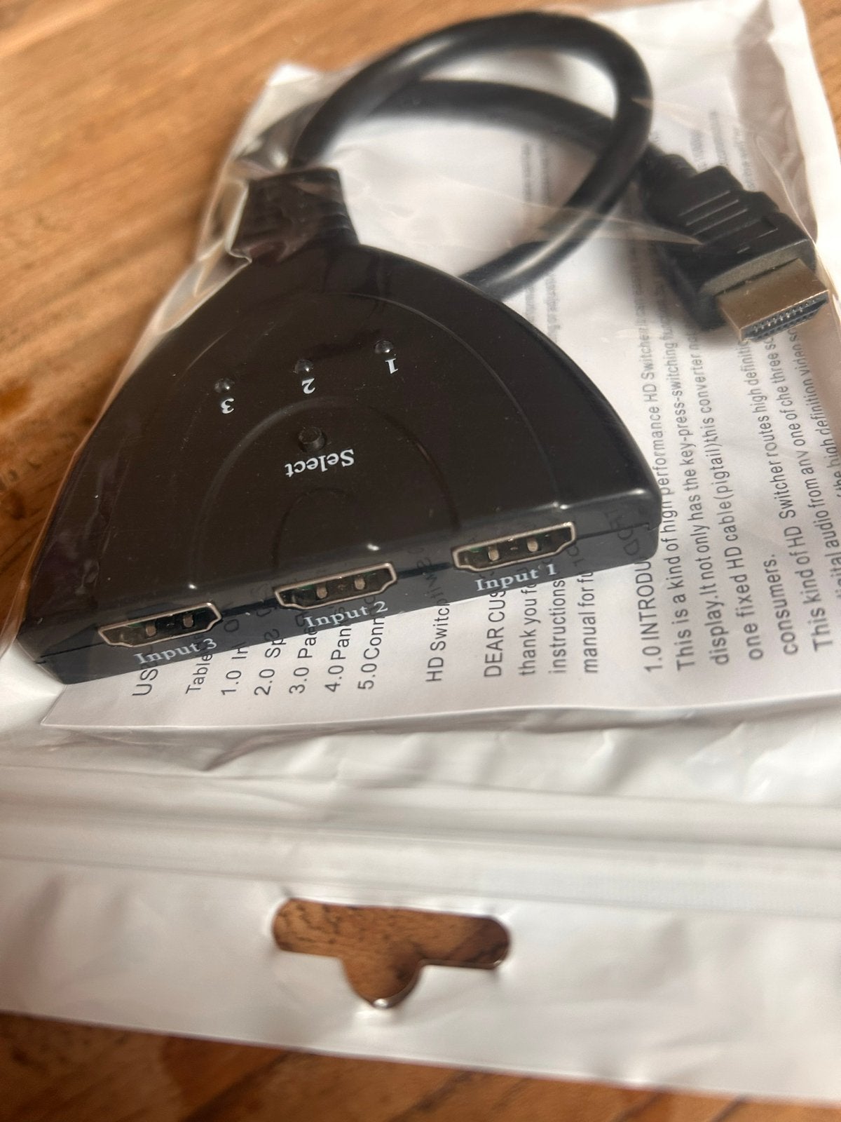 HDMI Switcher 3-poorts - Nieuw in verpakking, Ophalen of Verzenden, Nieuw, Minder dan 2 meter, HDMI-kabel
