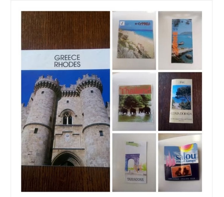 7 vintage reisbrochures/Thailand /salou/cyprus Tarragona etc, Overige merken, Ophalen of Verzenden, Zo goed als nieuw, Azië