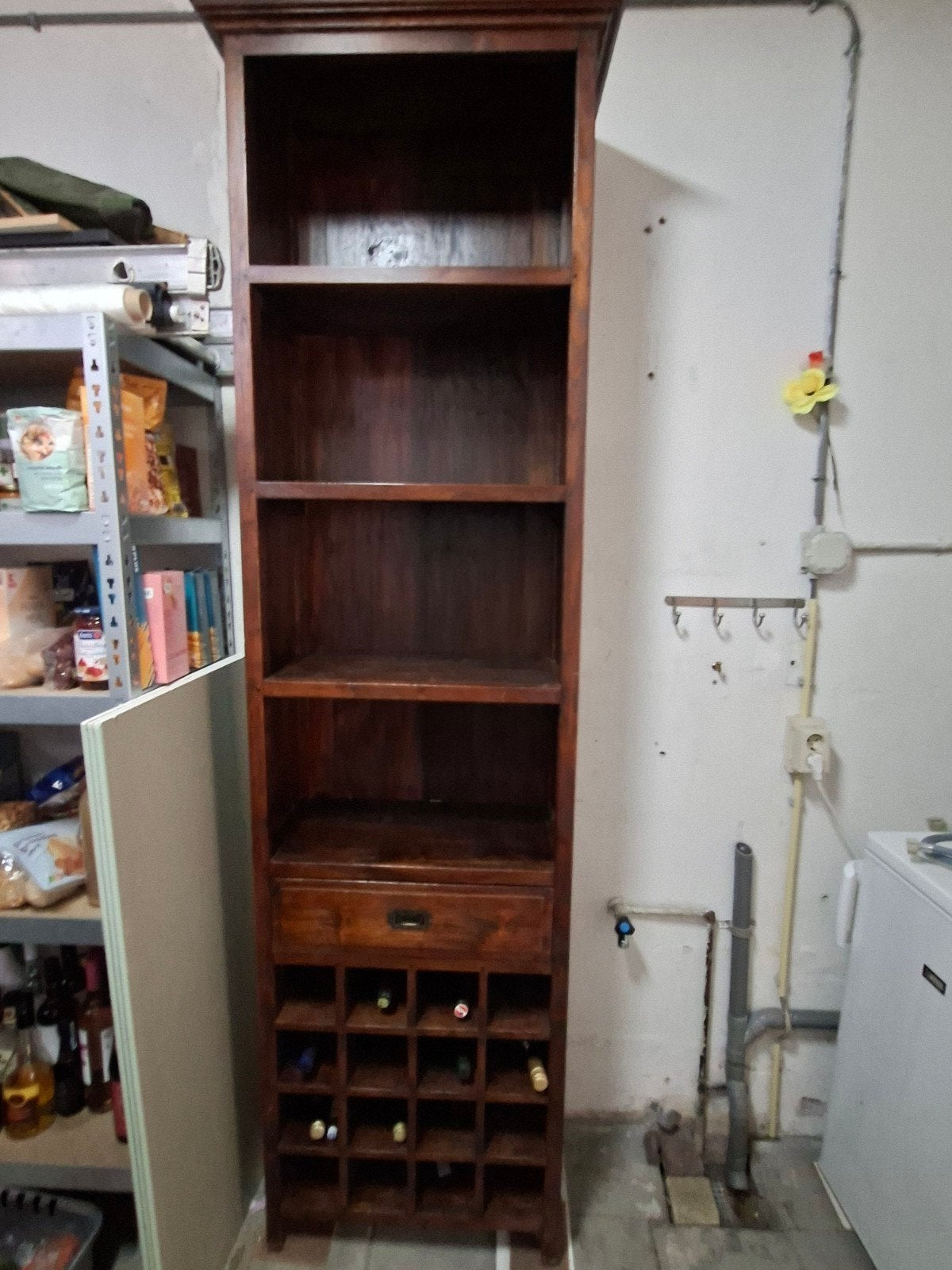 boekenkast/ wijnkast, Ophalen, 200 cm of meer, Teakhout, 50 tot 100 cm