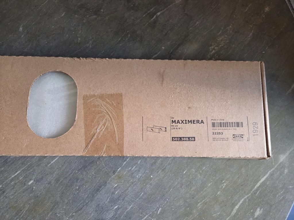IKEA MAXIMERA glasplaat 60 cm (2 stuks) - Nieuw in doos, Ophalen