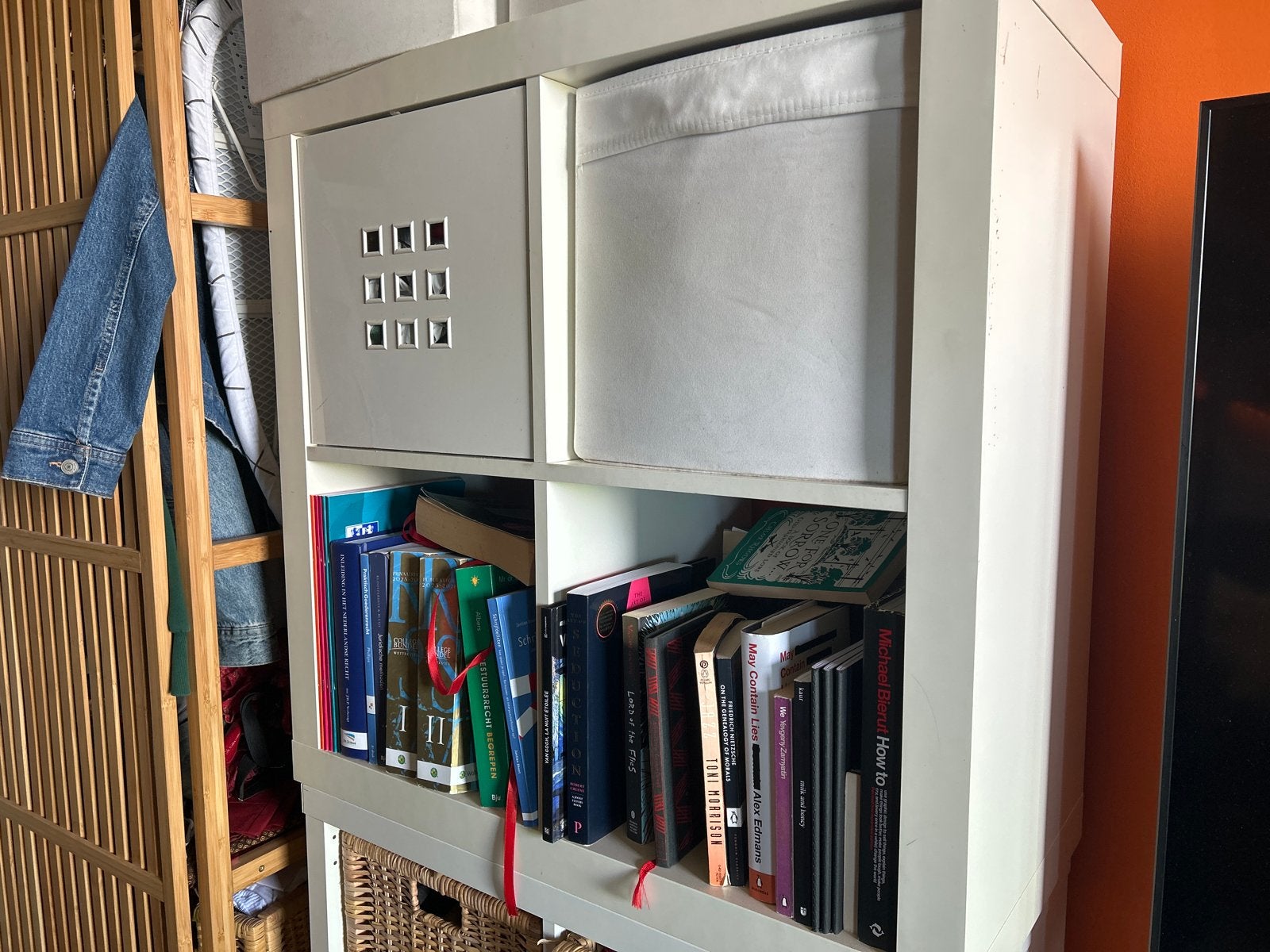 Ikea Kallax 2x2 wit vierkant met 4 gratis bakken, Ophalen, Gebruikt, 50 tot 100 cm, Kallax