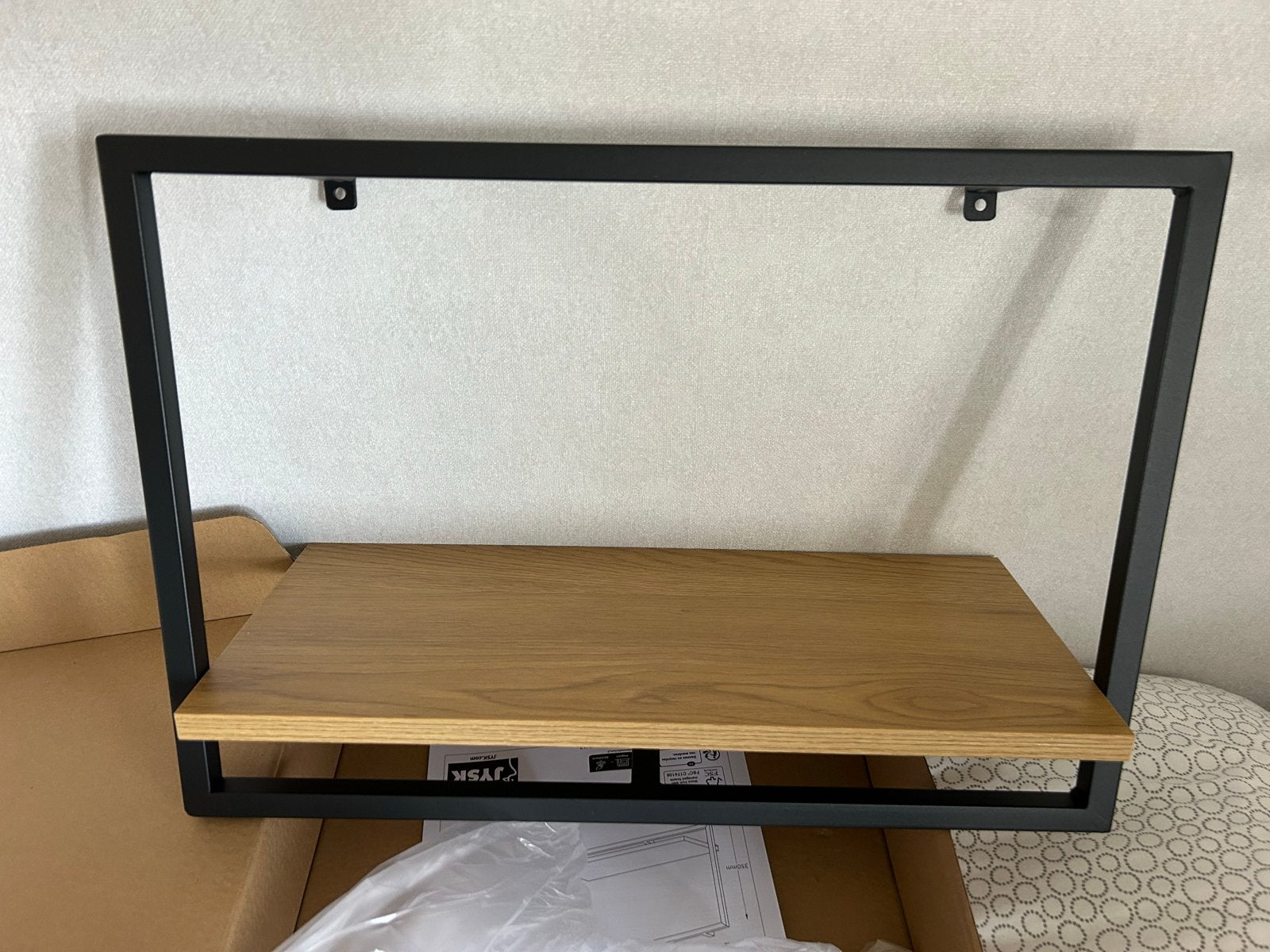 JYSK TRAFPEDAL Wandplank Eiken/Zwart - Nieuw in doos, Ophalen of Verzenden, Nieuw