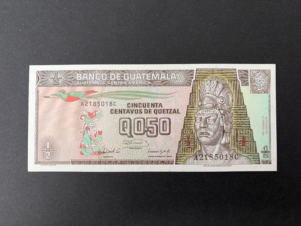 Guatemala 1/2 Quetzal 1992 UNC, Verzenden, Zuid-Amerika