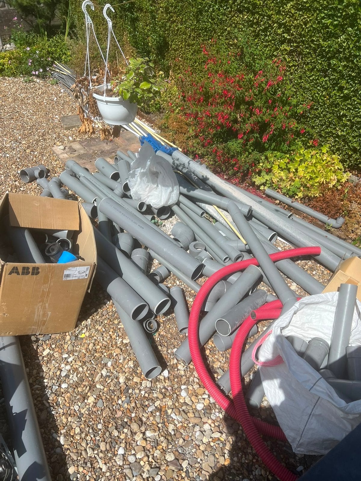 Restpartij PVC buizen en koppelstukken (diverse maten), Ophalen, Afvoer, Gebruikt, Pvc