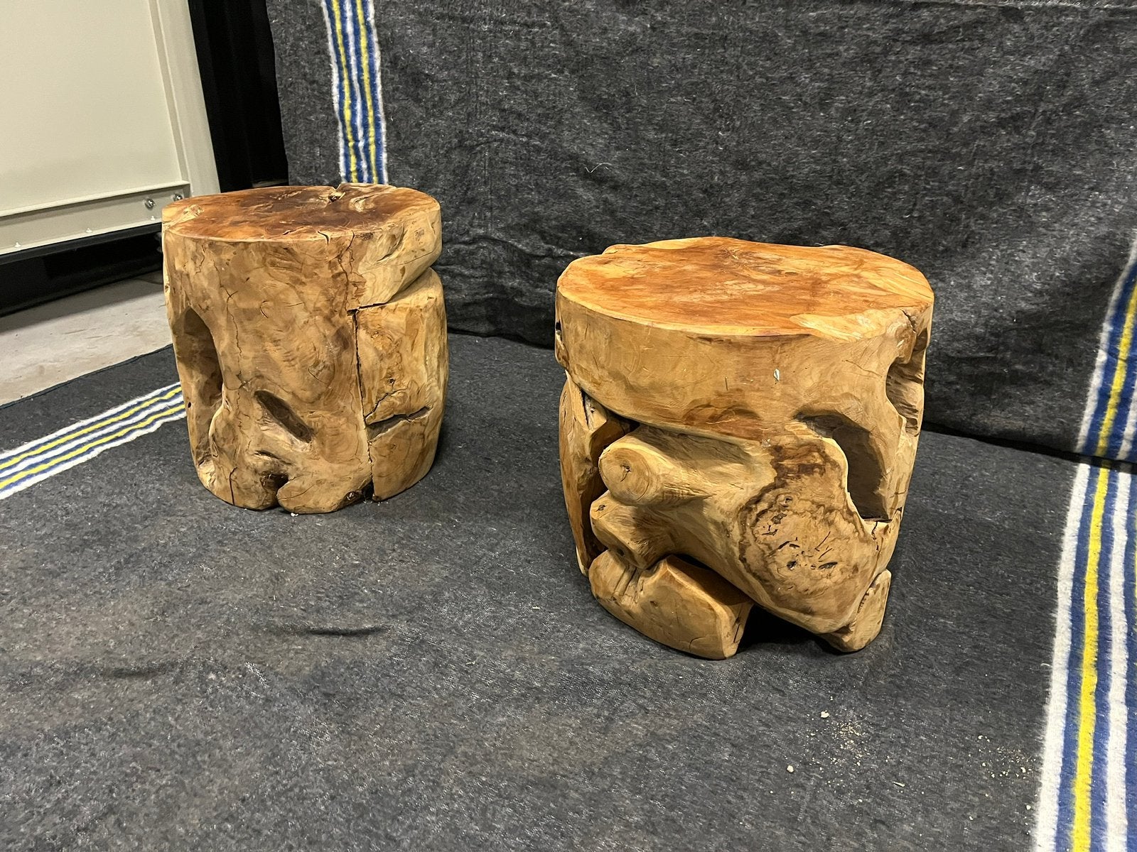 2 houten blokken als set te koop, Ophalen