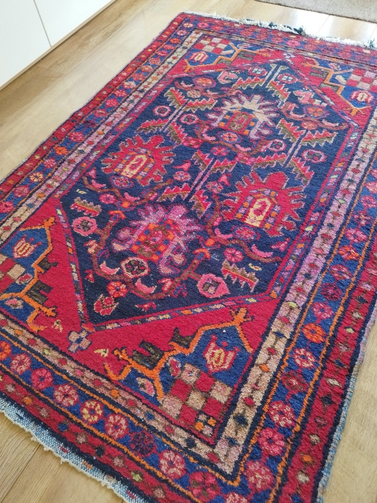 Perzisch tapijt Hamadan certificaat Iran 160x110cm, Ophalen of Verzenden