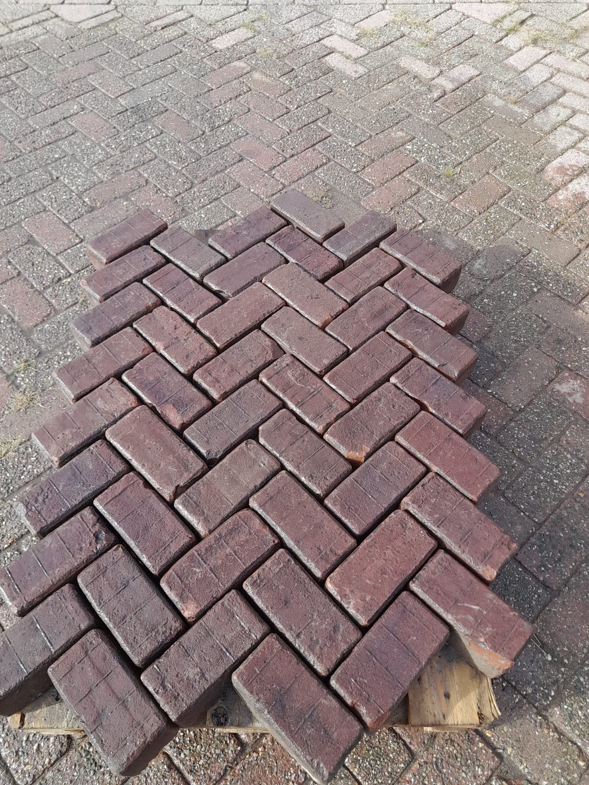 Te koop Gebakken Klinkers Keiformaat, Tuin en Terras, Gebruikt, Keramiek, Klinkers, Ophalen of Verzenden