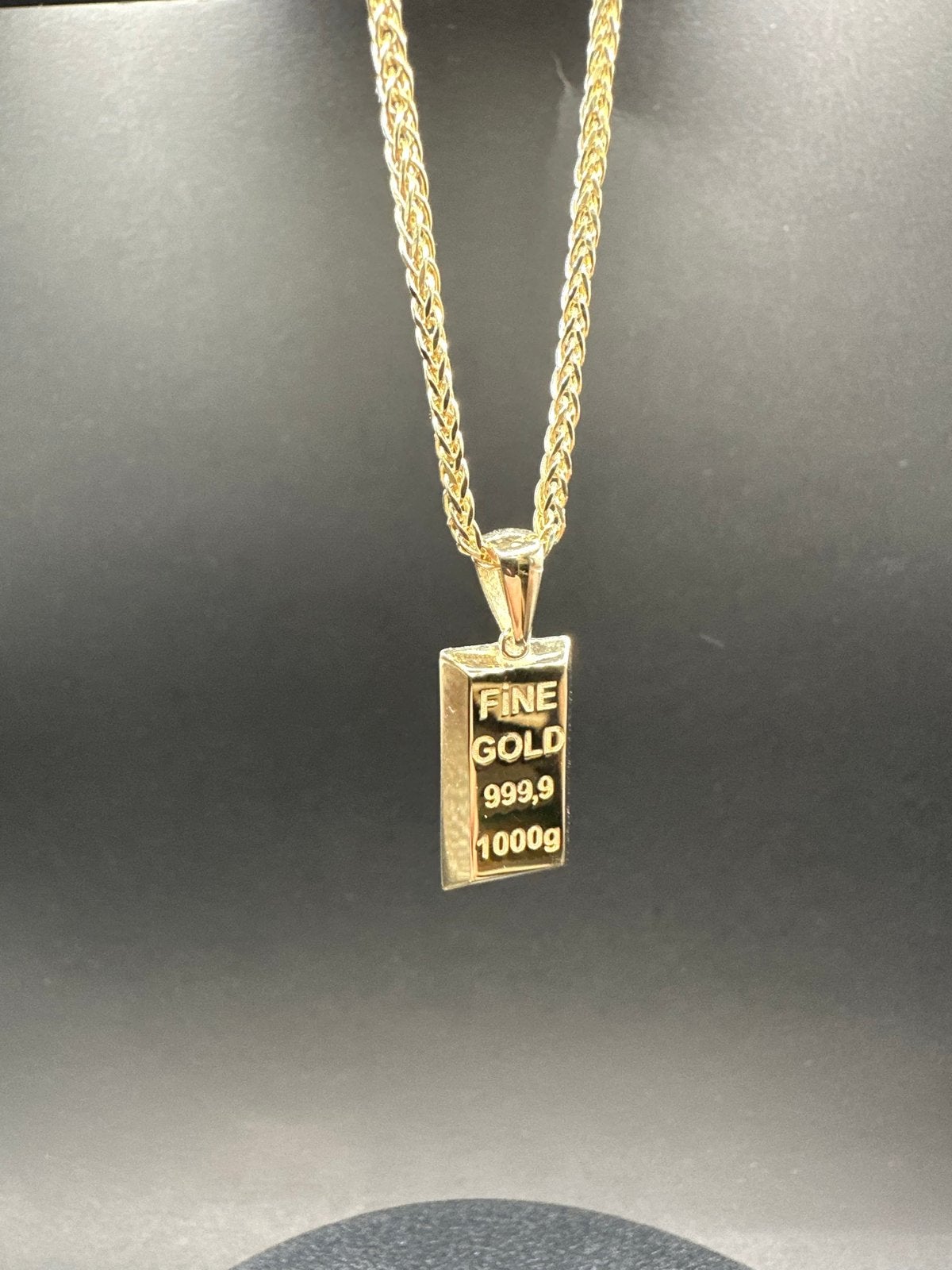 14k Gouden Vossenstaart Ketting met Fine Gold Hanger, Ophalen of Verzenden, Nieuw, Goud, Met hanger