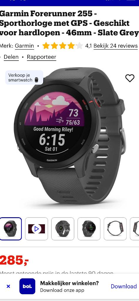 Garmin sporthorloge, Ophalen, Zwart, Garmin forerunner, Zo goed als nieuw