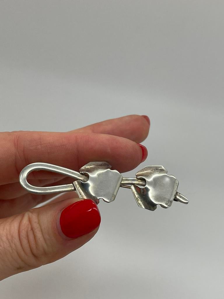 D900 Prachtige 830 zilveren broche, Ophalen of Verzenden, Zilver, Broche
