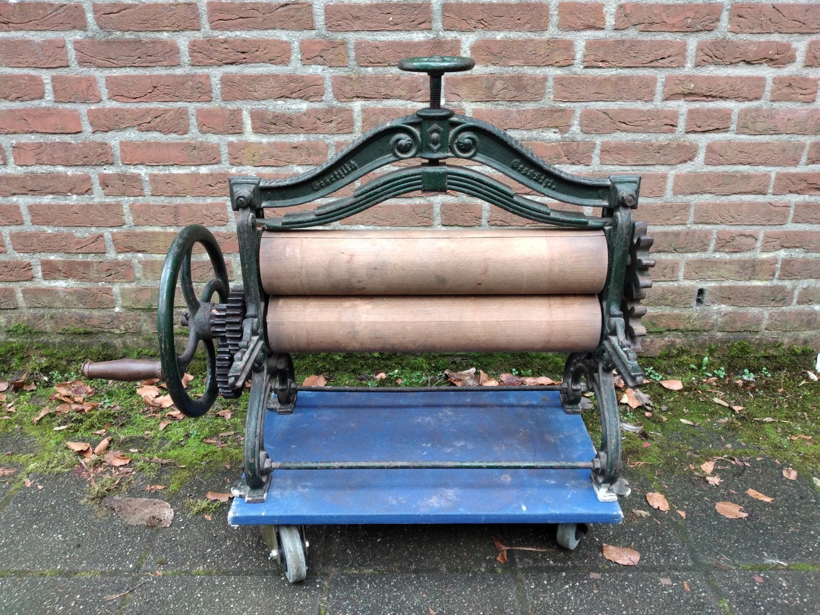 Antieke gietijzeren Mangel, Antiek en Kunst, Ophalen