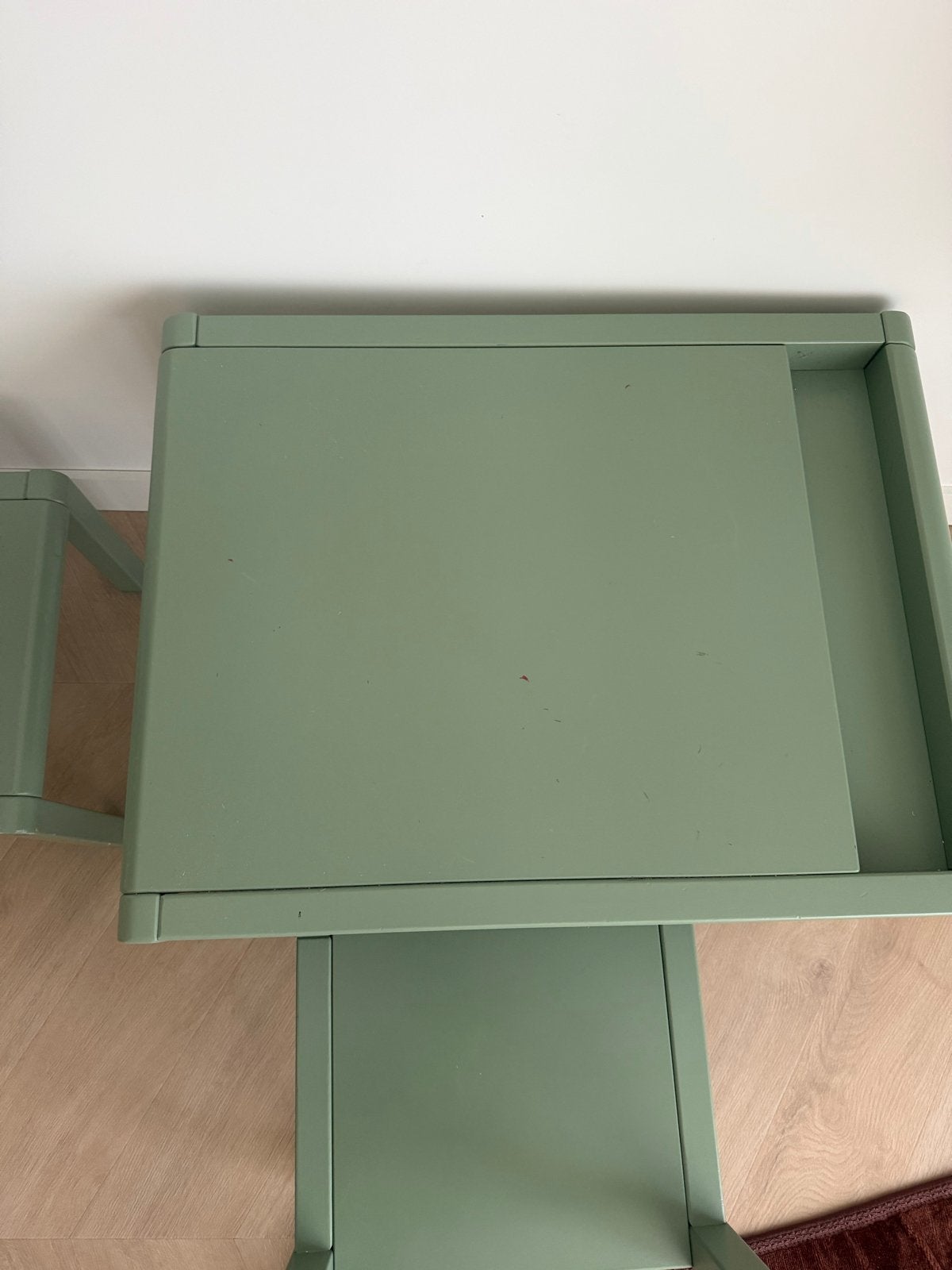 H&M Home kindertafel met 2 stoeltjes - Saliegroen, Ophalen, Gebruikt, Tafel(s) en Stoel(en)