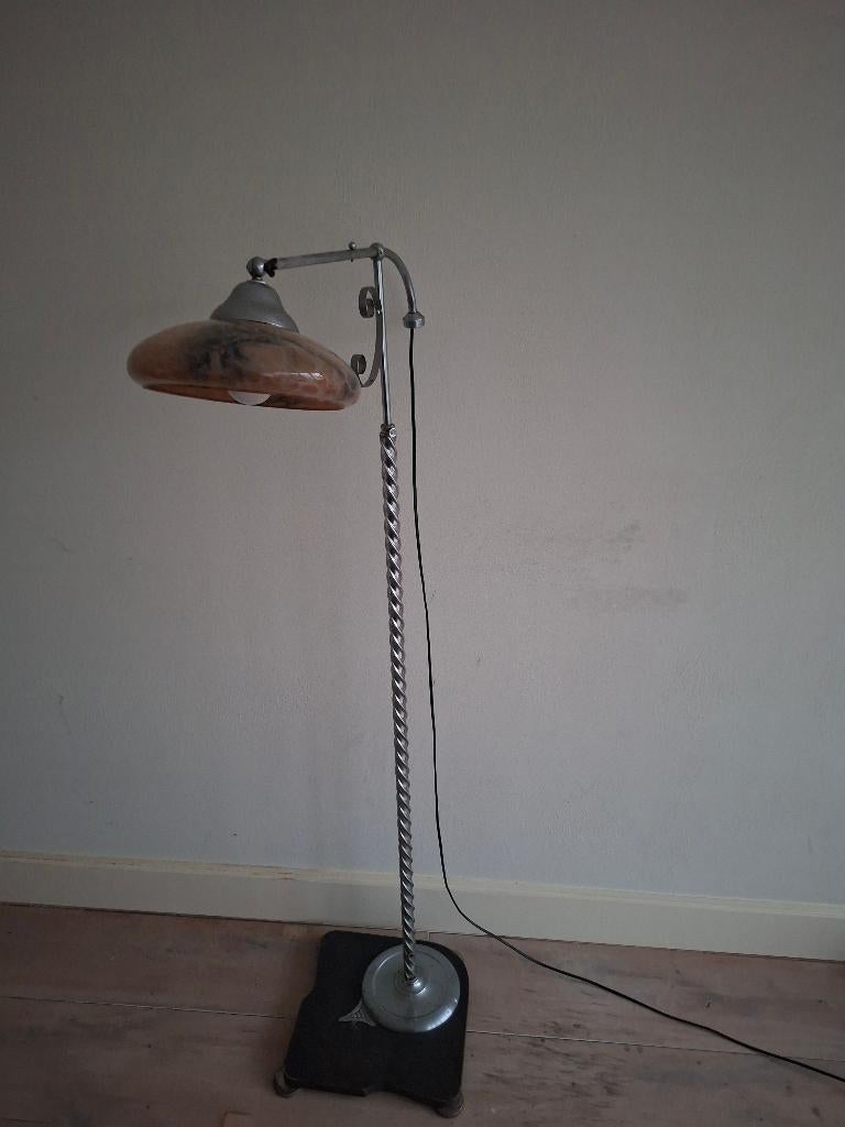 Vintage lamp, Ophalen, Gebruikt, Glas, 75 cm of meer