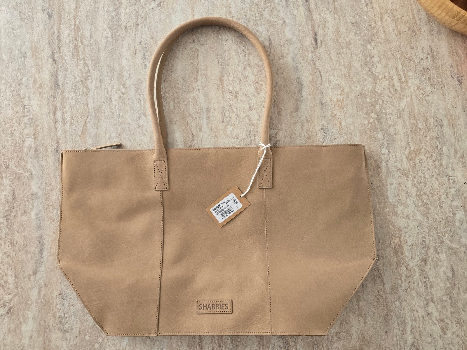 Nieuwe Shabbies Amsterdam Shopper - Taupe Leer, Sieraden, Tassen en Uiterlijk, Tassen | Damestassen, Ophalen of Verzenden