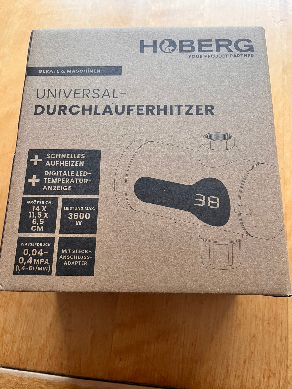 Hoberg elektrische doorstroomverwarmer