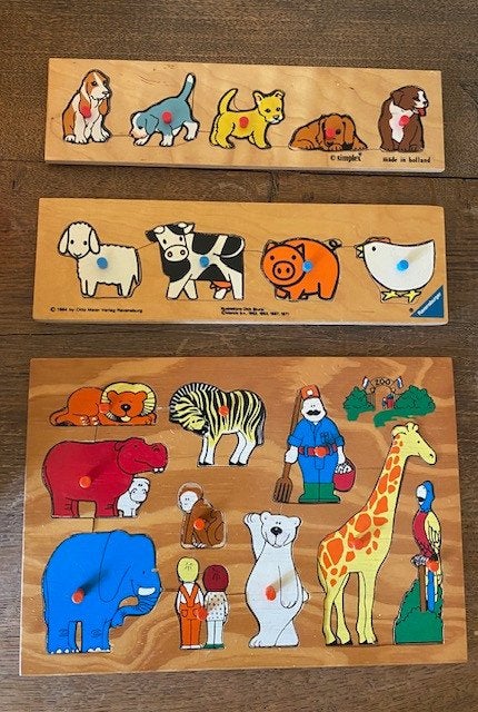 houten retro  puzzeltjes, Ophalen, Zo goed als nieuw, Van hout, Minder dan 10 stukjes
